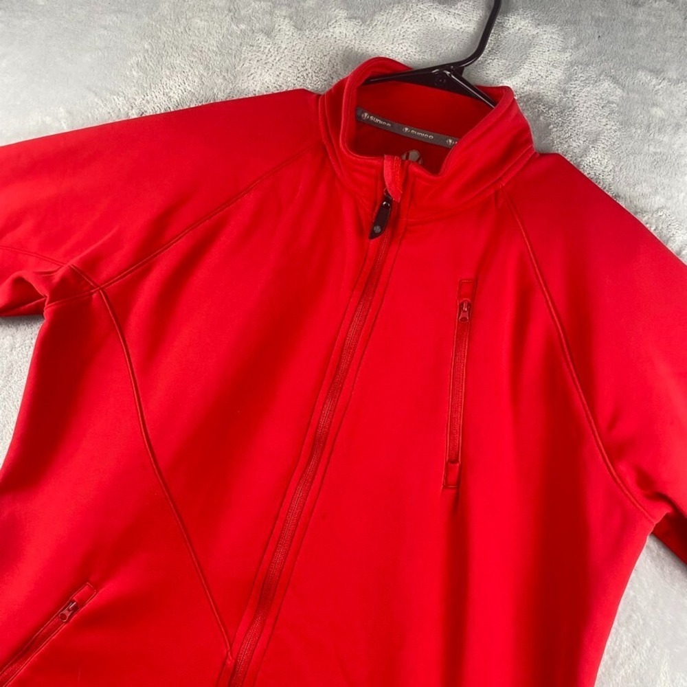 Sunice Jacket Mens Large Red Fleece Lined Full Zip Sweatshirt Golf